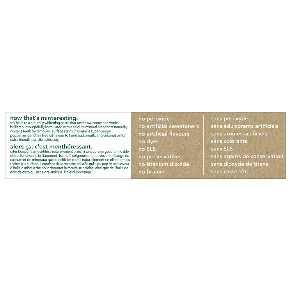 Naturally Whitening Fluoride Toothpaste, Mint