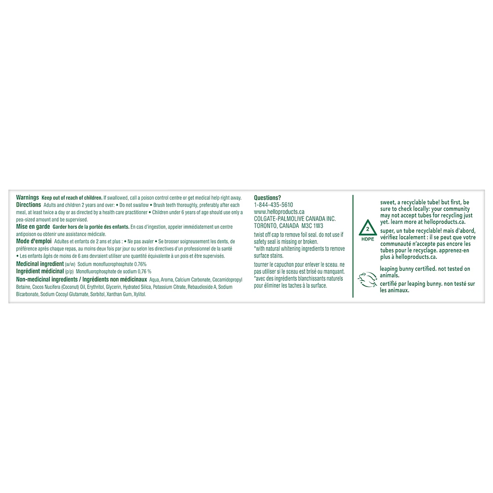 Naturally Whitening Fluoride Toothpaste, Mint