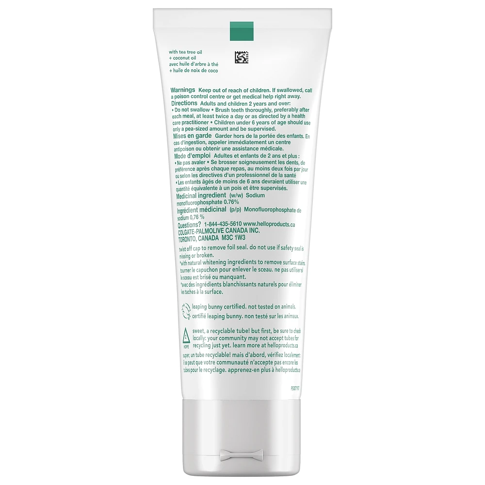 Naturally Whitening Fluoride Toothpaste, Mint