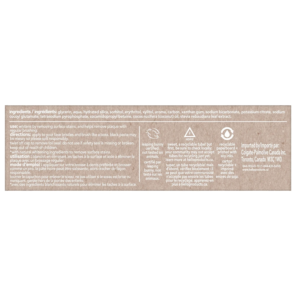 Epic Whitening Fluoride Free Charcoal Toothpaste, Mint