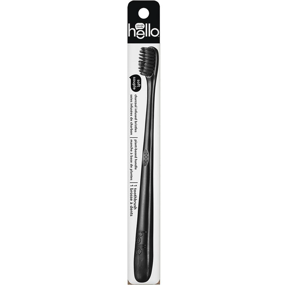 Hello Charcoal Manual Toothbrush - 1pk