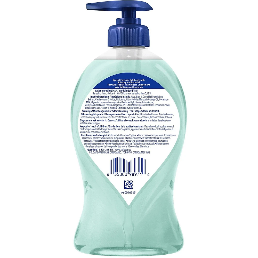 Softsoap Antibacterial Liquid Hand Soap Pump, Fresh Citrus - 332 ML