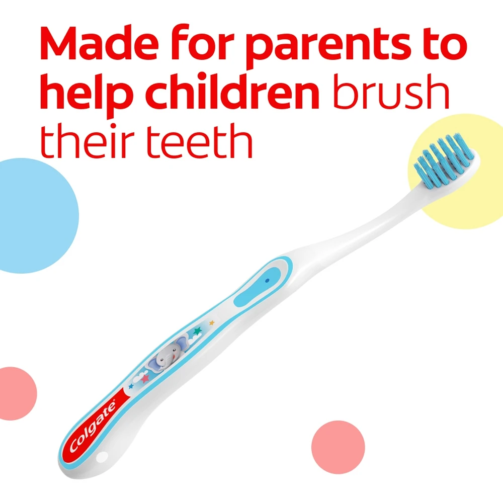 Colgate Kids My First Toothbrush, Extra Soft Baby Toothbrushes, 2 Pack