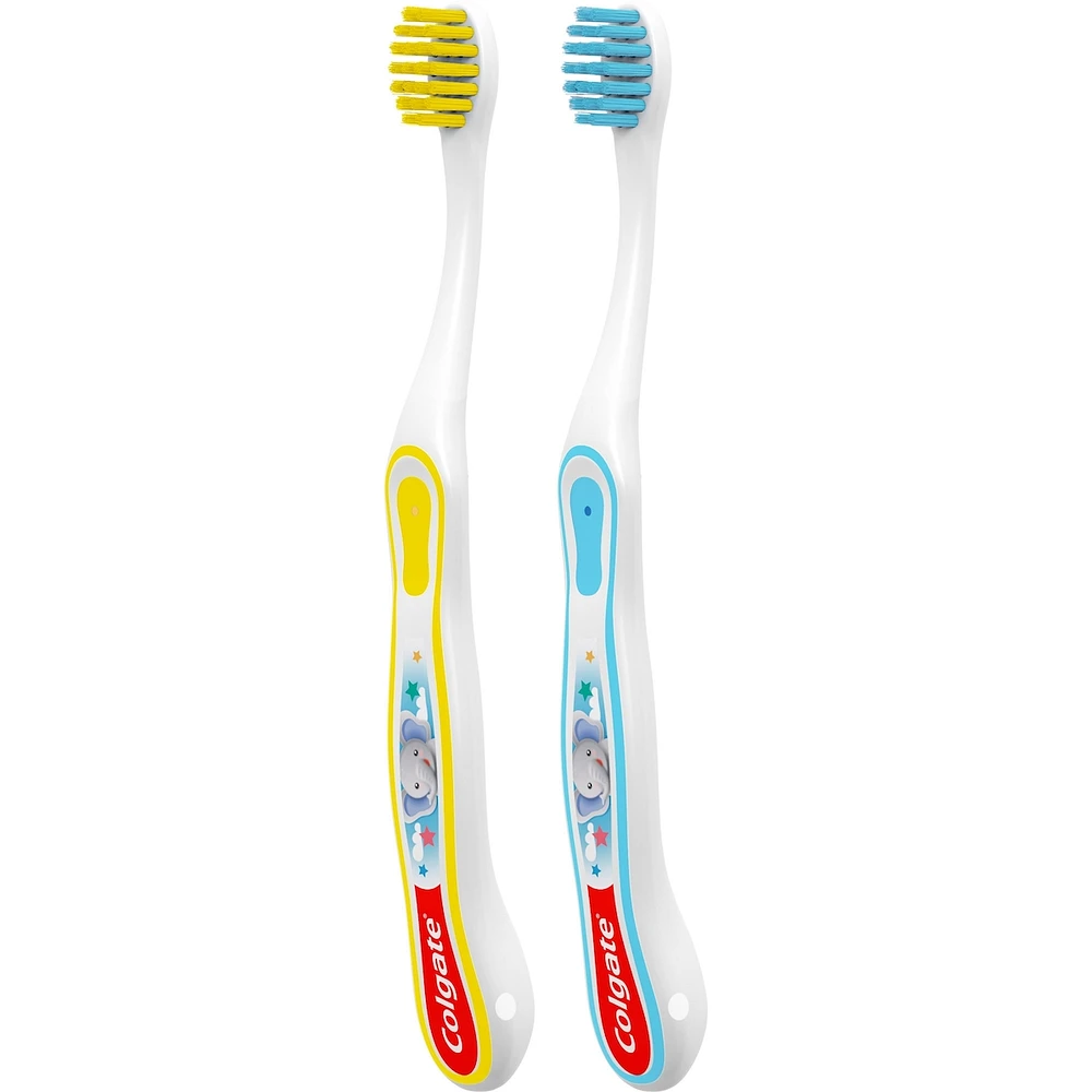 Colgate Kids My First Toothbrush, Extra Soft Baby Toothbrushes, 2 Pack