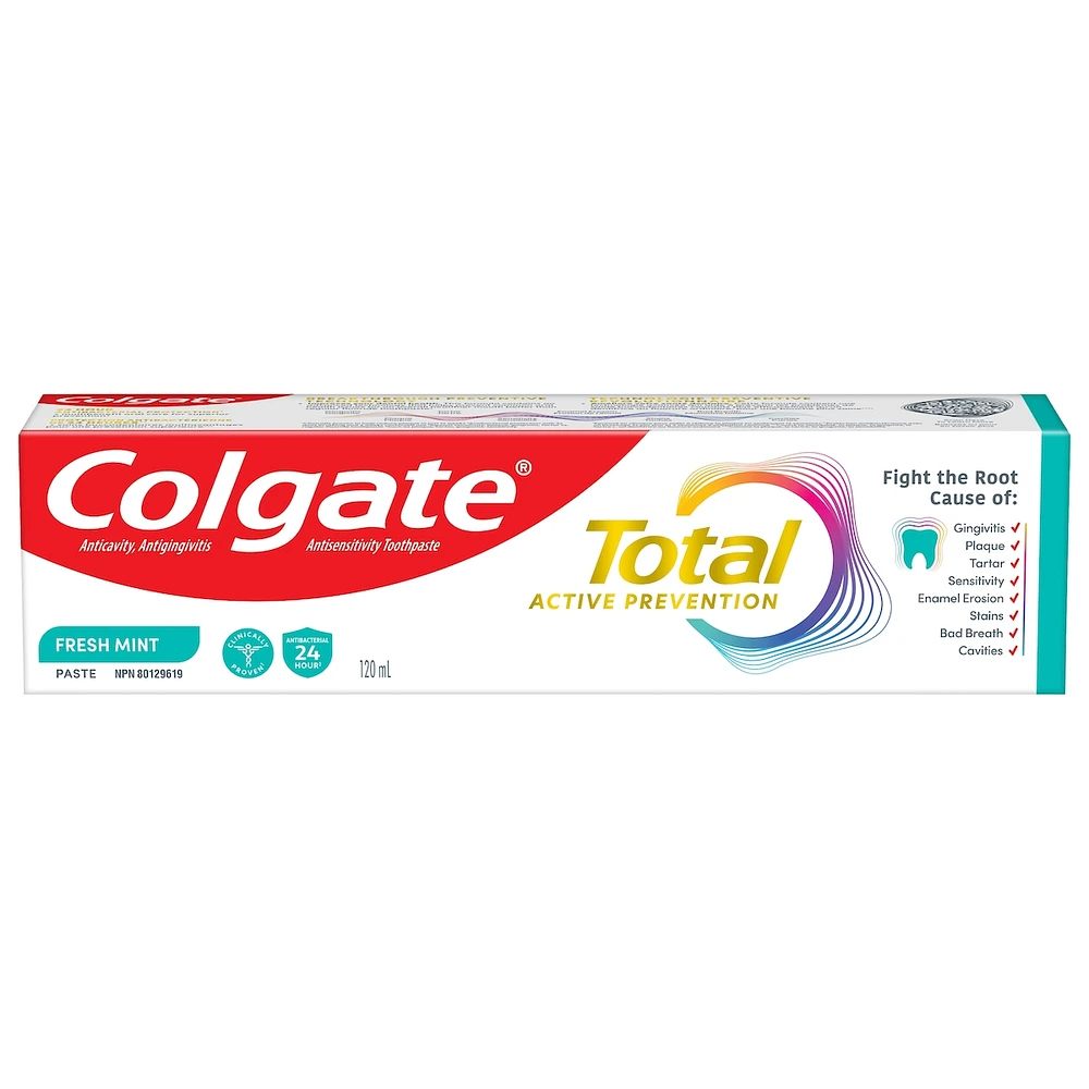 Total Prevention Active Dentifrice Menthe Fraîche