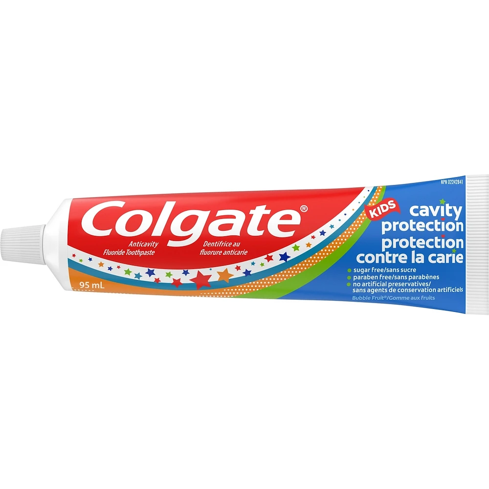 Colgate Kids Cavity Protection Toothpaste, Bubble Fruit Flavor, 95 mL