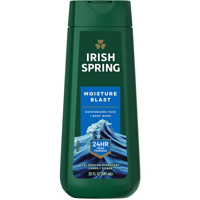 Irish Spring Moisture Blast Body Wash for Men, 591 mL
