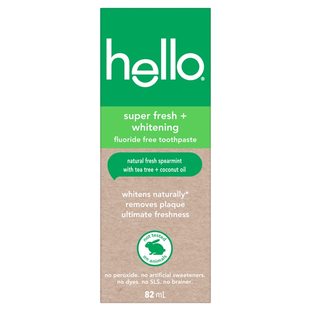 Super Fresh Whitening Fluoride Free Toothpaste, Spearmint