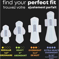U by Kotex Balance Ultra Thin Overnight Pads with Wings, Extra Heavy Absorbency