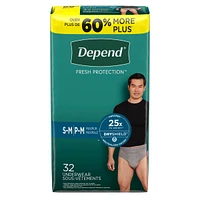 Fresh Protection Adult Incontinence Underwear for Men, Disposable, Maximum, Small/Medium