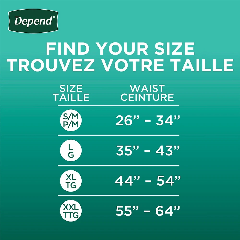 Fresh Protection Adult Incontinence Underwear for Men, Disposable, Maximum, Small/Medium