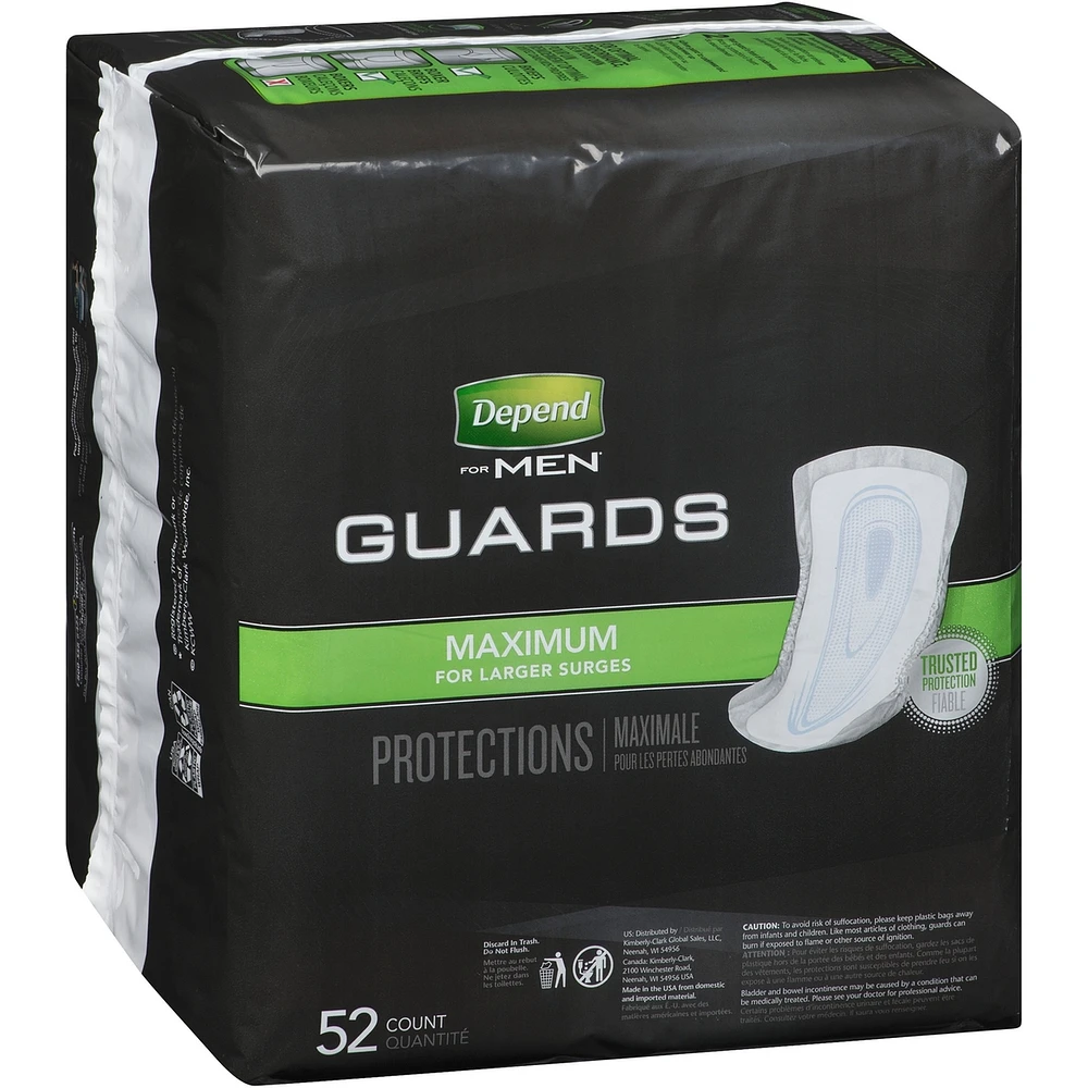 Incontinence Guards for Men, Maximum Absorbency