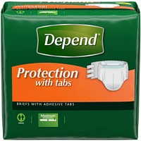 Incontinence Protection with Tabs, Maximum Absorbency, L