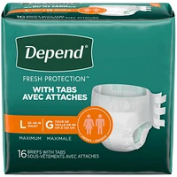 Incontinence Protection with Tabs, Maximum Absorbency, L