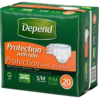 Incontinence Protection with Tabs, Maximum Absorbency, Small/Medium