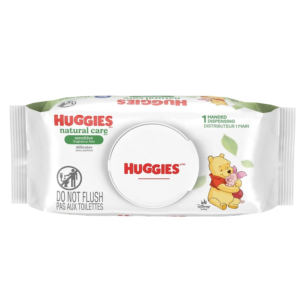 Lingettes Pour Bébés Natural Care Pour Peau Sensible, Non Parfumées