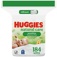 Natural Care Sensitive Baby Wipes, Unscented