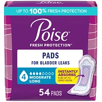 Incontinence Pads, Moderate Absorbency, Long Length