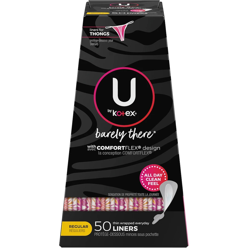 Barely There Liners, Thong, Light Absorbency, Unscented