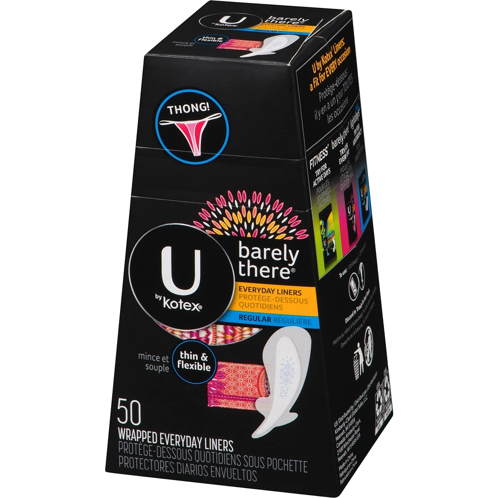 Barely There Liners, Thong, Light Absorbency, Unscented