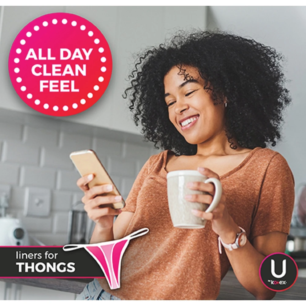 Barely There Liners, Thong, Light Absorbency, Unscented