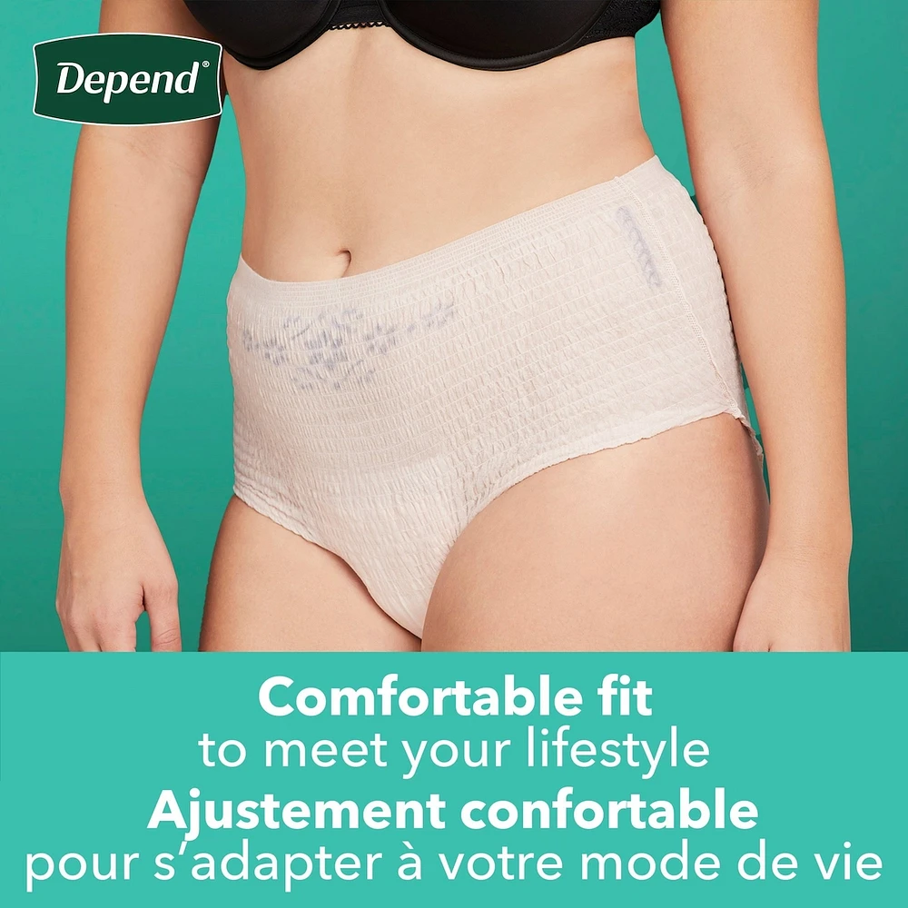 FIT-FLEX Incontinence Underwear for Women, Maximum Absorbency, Large