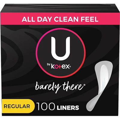 Barely There Thin Panty Liners, Light Absorbency, Regular Length, 100 ct