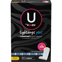 Lightdays Plus Panty Liners, Regular Length, 80 ct