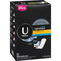 Lightdays Plus Panty Liners, Regular Length, 80 ct