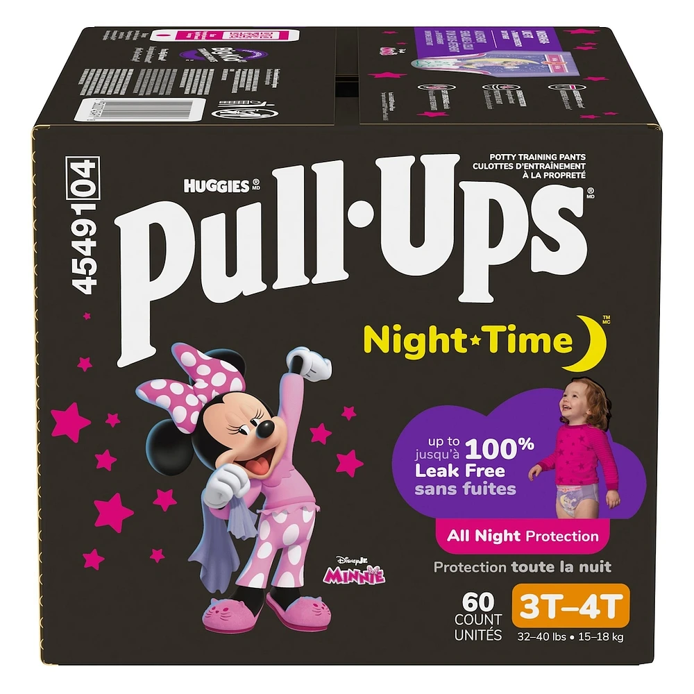 Pull-Ups Girls' Night-Time Potty Training Pants, 3T-4T, 60 Ct