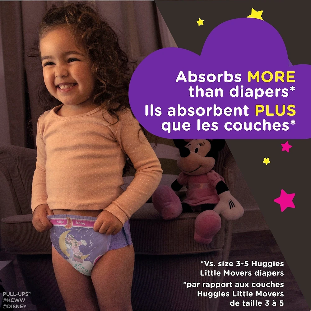 Pull-Ups Girls' Night-Time Potty Training Pants, 3T-4T, 60 Ct