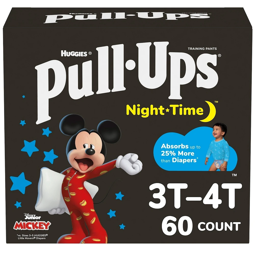 Pull-Ups Boys' Night-Time Potty Training Pants, 3T-4T, 60 Ct