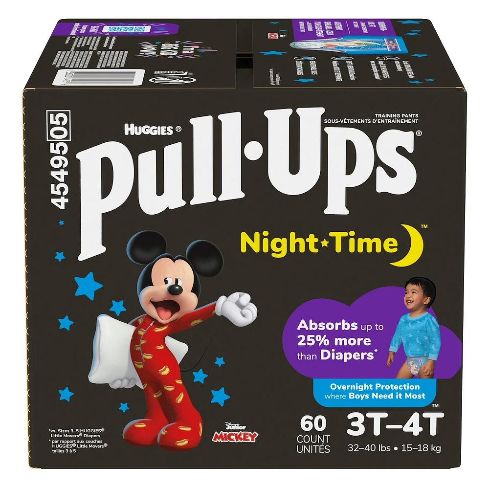 Pull-Ups Boys' Night-Time Potty Training Pants, 3T-4T, 60 Ct