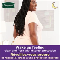 Night Defense Incontinence Underwear for Women, Overnight, Large