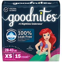 Girls' Nighttime Bedwetting Underwear