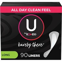Barely There Thin Panty Liners, Light Absorbency, Long, 90 ct