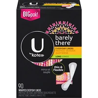 Barely There Thin Panty Liners, Light Absorbency, Long, 90 ct