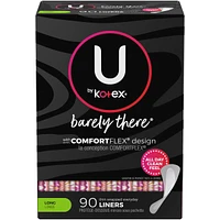Barely There Thin Panty Liners, Light Absorbency, Long, 90 ct
