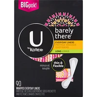Barely There Thin Panty Liners, Light Absorbency, Long, 90 ct