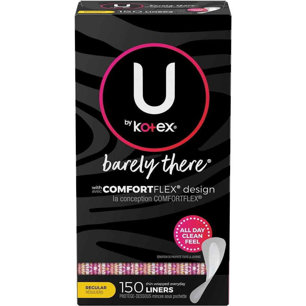 Barely There Thin Panty Liners, Light Absorbency, Regular Length, 150 ct