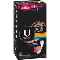 Barely There Thin Panty Liners, Light Absorbency, Regular Length, 150 ct