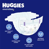 Huggies Overnites Nighttime Baby Diapers, Size 3, 24 Ct