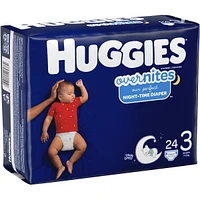 Huggies Overnites Nighttime Baby Diapers, Size 3, 24 Ct