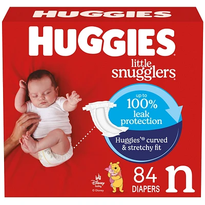Little Snugglers Baby Diapers, Size Newborn (up to 10 lbs), 84 Ct