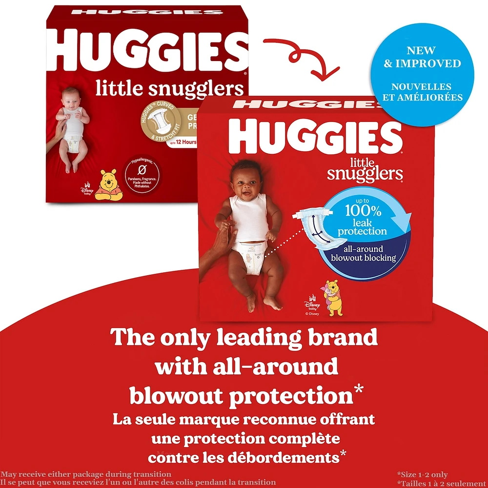 Little Snugglers Baby Diapers, Size Newborn (up to 10 lbs), 84 Ct