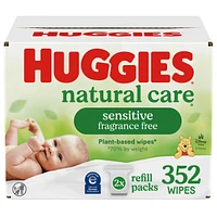 Natural Care Sensitive Baby Wipes, Unscented, 2 Refill Packs