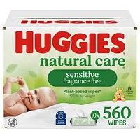 Huggies Natural Care Sensitive Baby Wipes, Unscented