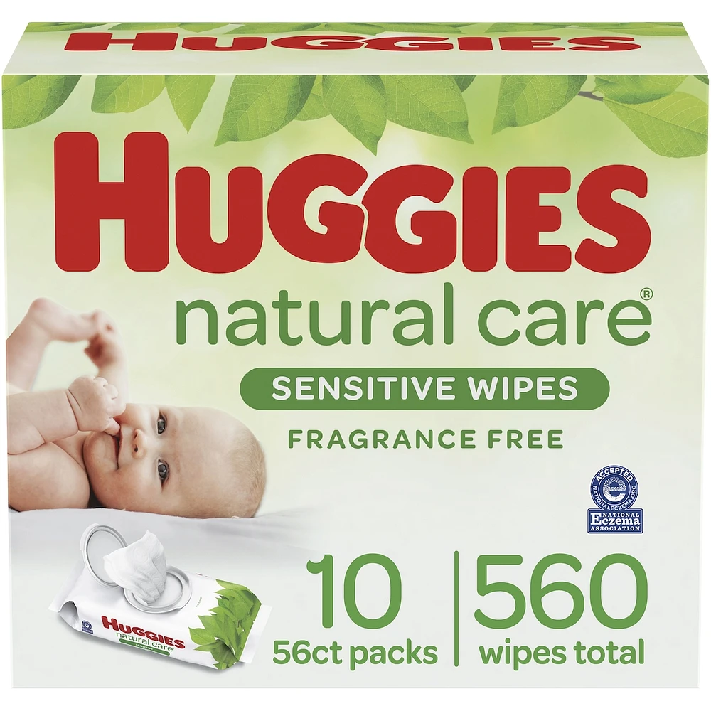 Huggies Natural Care Sensitive Baby Wipes, Unscented