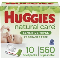 Huggies Natural Care Sensitive Baby Wipes, Unscented