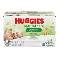 Huggies Natural Care Sensitive Baby Wipes, Unscented